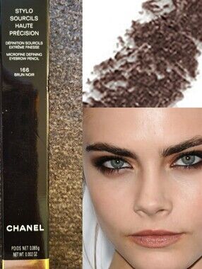 💖Brow Need💖BNIB CHANEL 166 BRUN NOIR Microfine Defining Eyebrow Pencil!$44Ret!